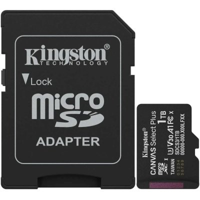 Флеш карта microSDXC 1TB Kingston SDCS3/1TB Canvas Select Plus + adapter