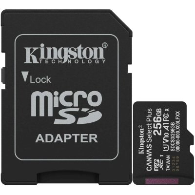 Флеш карта microSDXC 256Gb Kingston SDCS3/256Gb Canvas Select Plus + adapter