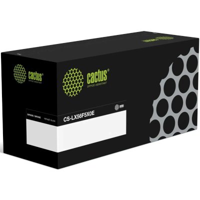 Картридж лазерный Cactus CS-LX56F5X0E 56F5X00/56F5X0E черный (20000 стр.) для Lexmark MS321/421/521/621