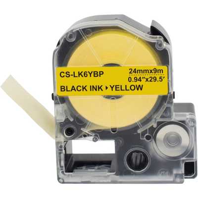 Картридж ленточный Cactus CS-LK6YBP черный для Epson LW700/LW600P/LW1000P/Z700/Z900