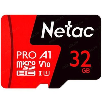 Флеш карта MicroSD card Netac P500 Extreme Pro 32Gb, retail version w/SD adapter