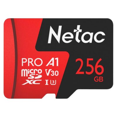 Флеш карта NeTac Карта памяти Netac MicroSD P500 Extreme Pro 256Gb, Retail version card only