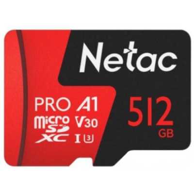 Флеш карта NeTac P500 Extreme Pro MicroSDXC 512Gb V30/A1/C10 up to 100Mb/s