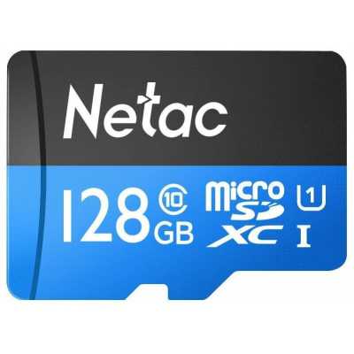 Флеш-Карта NeTac P500 Standard MicroSDXC 128Gb U1/C10 up to 80Mb/s, retail pack card only