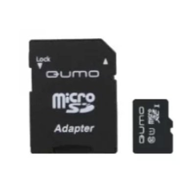 Карта памяти QUMO MicroSDXC 256 GB UHS-I, 3.0 , адаптер в комплекте SD, R/W 90/20 MB/s черно-красная картонная упаковка