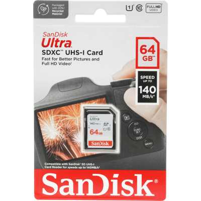 Флеш карта SDXC 64GB UHS-I SDSDUNB-064G-GN6IN SANDISK