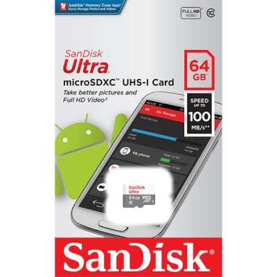 Флеш карта microSD 64Gb SanDisk microSDXC Class 10 Ultra UHS-I 100Mb/s