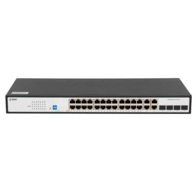 Коммутатор SNR SNR-S2300G-24TC-POE (L2) 24x1Гбит/с 4xКомбо(1000BASE-T/SFP) 24PoE 370W управляемый