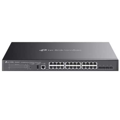 Коммутатор TP-Link SG5428XMPP, 24×1 Гбит/с PoE++ + 4×10 Гбит/с SFP+, управляемый