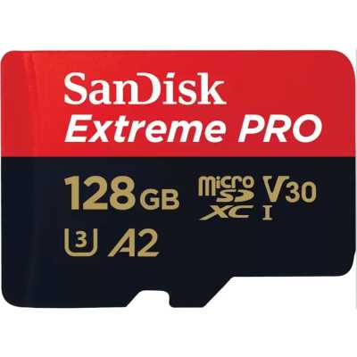 Флеш карта/SanDisk/Extreme Pro SDSQXCD-128G-GN6MA/microSDXC/128 ГБ/A2, U3, V30/200 МБ/с