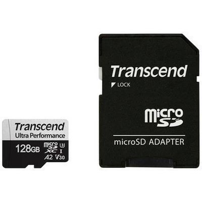 Флеш карта Transcend 128Gb UHS-I U3 мicroSD w/ adapter A2 Ultra Performance R/W:160/125 Mb/s