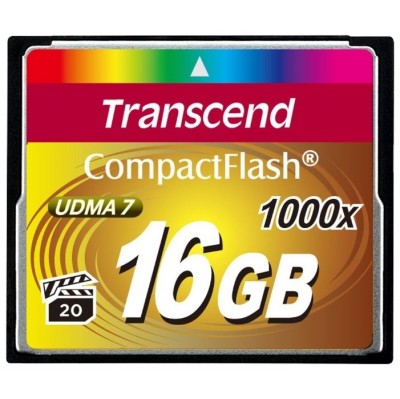 Флеш карта Transcend Ultimate TS16GCF1000/CF (Compact Flash)/16 ГБ/UDMA 7, VPG 65/160 МБ/с