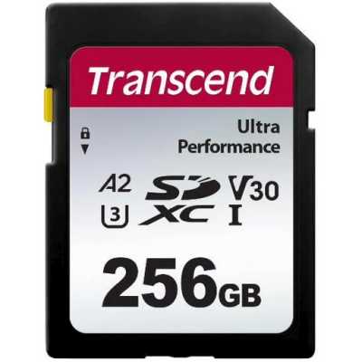 Флеш карта SDXC Transcend 340S, 256 Гб, UHS-I Class U3 V30 A2 (TS256GSDC340S)