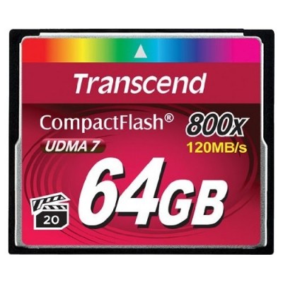 Флеш карта CF 64Gb Transcend, 800X