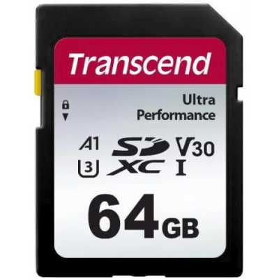 Флеш карта SDXC Transcend 340S, 64 Гб, UHS-I Class U3 V30 A2 (TS64GSDC340S)