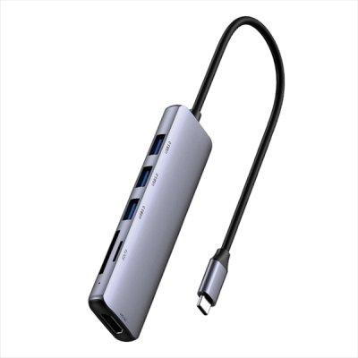 USB-концентратор Netac WF14, USB Type-C, USB/HDMI/MicroSD/SD, USB