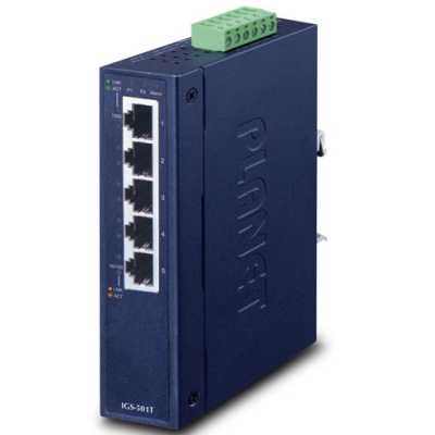 Коммутатор PLANET IGS-501T, 5×1 Гбит/с, неуправляемый