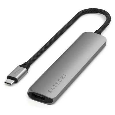 Док-станция Satechi ST-P6SM, USB Type-C, USB Type-C/HDMI/2xUSB Type-A/SD/microSD, USB Type-C
