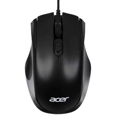 Мышь компьютерная/ Проводная мышь Acer OMW020 оптическая (1600dpi) USB (3but) black
