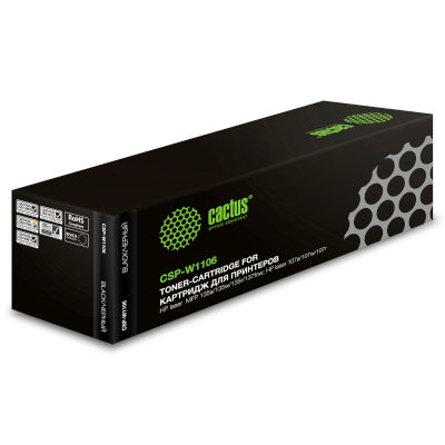 Картридж лазерный Cactus CSP-W1106 черный (1000стр.) для HP Laser 107a/107r/107w/135a MFP/135r MFP/1