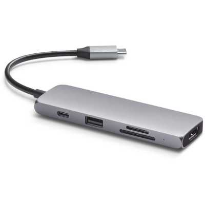 USB-концентратор Satechi ST-UCMPAM, USB Type-C, USB 3.0/USB Type-C/HDMI/SD/micro-SD, USB Type-C