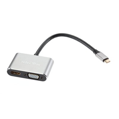 USB-концентратор Telecom TUC055, USB Type-C, HDMI/USB/PD/VGA, USB