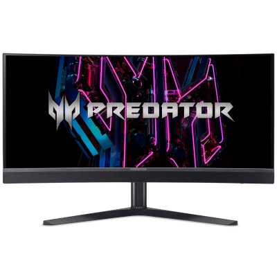 Монитор 34" Acer Predator X34F1bmiipphuzx QD-OLED 3440x1440, 360 Гц, 0.03 мс, 21:9, 1300 кд/м², 2xHDMI, 2xDP, USB Type-C, изогнутый экран, HDR, черный