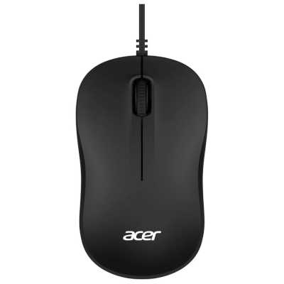 Мышь проводная Acer OMW140 черный, 1200 dpi, USB, кнопки - 3