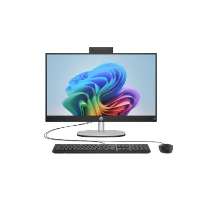 Моноблок HP 24-cr2055ci 23.8" Full HD U5 225U (1.7) 8Gb SSD512Gb Iris Xe без ОС GbitEth WiFi BT 90W клавиатура мышь Cam черный 1920x1080