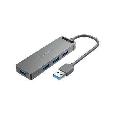 Концентратор Vention OTG USB 3.0 на 4 порта Серый - 1м.