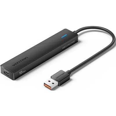 Концентратор Vention USB 3.2 Gen 2 AM/ 2хUSB-C/ 2хUSB-A Черный - 0.15м.
