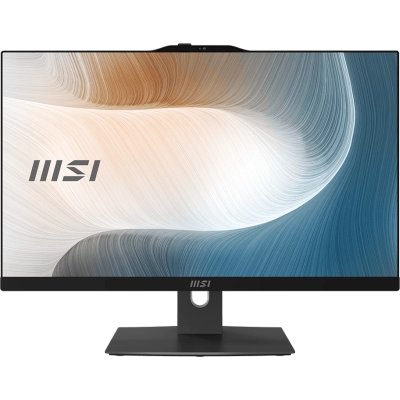 Моноблок/ MSI Modern AM242P 1M-1663XRU 23.8"(1920x1080 (матовый) IPS)/Intel Core 5 120U(1.4Ghz)/16384Mb/2000+256PCISSDGb/noDVD/Int:Intel® Graphics/Cam/BT/WiFi/war 1y/4.65kg/Black/noOS + Wireless KB+M