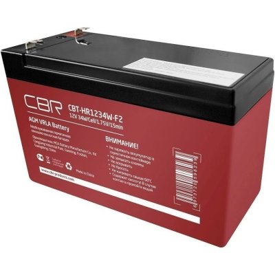Аккумуляторная VRLA батарея CBR CBT-HR1234W-F2 (12В 8А·ч), клеммы F2