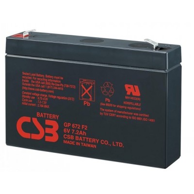 Батарея для ИБП CSB GP 672 (6V 7.2Ah)
