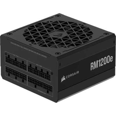 Блоки питания/ Power Supply Corsair RM1200e Low-Noise, Model RPS0189, 1200W 80+ Gold (ATX, 3.1, PCIe 5.1, Full modular, 1x24(20+4)pin, 1x12V-2x6, 1x16-pin PCIe, 2x4+4-pin CPU +12V (EPS), 4x4-pin Molex, 6x6+2-pin PCIe, 7xSATA3, Active, 140x140mm, 150x150x8