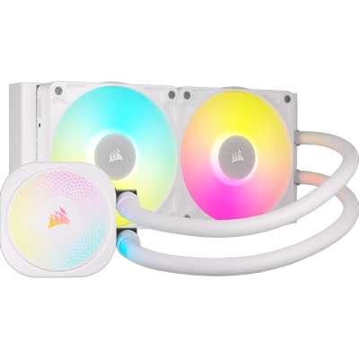 Система жидкостного охлаждения Corsair iCUE LINK TITAN 240 RX RGb (240мм, белый, RGb/Fans: 2x120мм, 73.5CFM, 36dBA, 2100RPM/S: 1851, 1700, AM5, AM4)