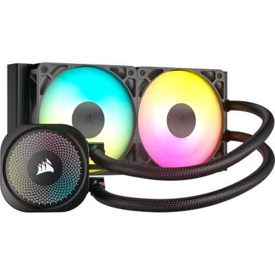 Система жидкостного охлаждения Corsair NAUTILUS 240 ARGB (240мм, черный, ARGB/ Fans: 2x120мм, 74.37CFM, 34dBA, 2100RPM/ S: 1851, 1700, AM5, AM4)