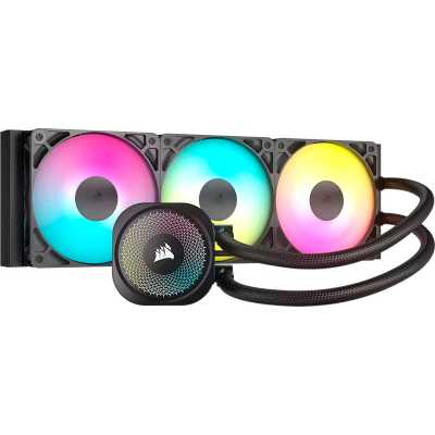 Система жидкостного охлаждения Corsair NAUTILUS 360 ARGB (360мм, черный, ARGB/ Fans: 3x120мм, 72.8CFM, 36dBA, 1700RPM/ S: 1851, 1700, AM5, AM4)
