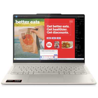 Ноутбук Lenovo Yoga 7 14AKP10 Ryzen AI 7 350 24Gb SSD1Tb AMD Radeon 860M 14" OLED Touch WUXGA (1920x1200) Windows 11 Home beige WiFi BT Cam (83JR0061RK)
