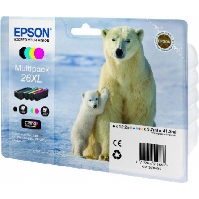 Картридж струйный Epson C13T26364010 черный/голубой/желтый/пурпурный набор карт. для Epson XP-600/605/700/710/800