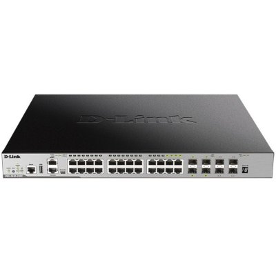 Коммутатор D-Link DGS-3630-28PC/A2ASI, 24×1 Гбит/с PoE + 4×10 Гбит/с SFP+, управляемый