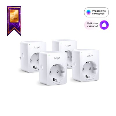 Умная розетка Mini Smart 2.4 GHz Wi-Fi Socket, 4 units, 220-240 V, Max Load 10 A, Bluetooth 4.2 (onboarding only)