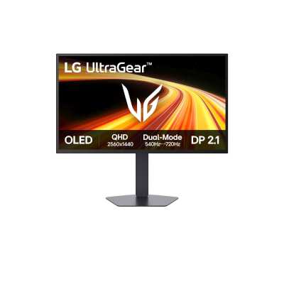 Монитор 26.5" LG UltraGear evo 27GX790B-B OLED 2560x1440, 720 Гц, 0.02 мс, 16:9, 335 кд/м², 2xHDMI, DisplayPort, USB Type-C, FreeSync Premium Pro, G-SYNC Compatible, DisplayHDR 500 True Black, Flicker Free, Low Blue Light, черный