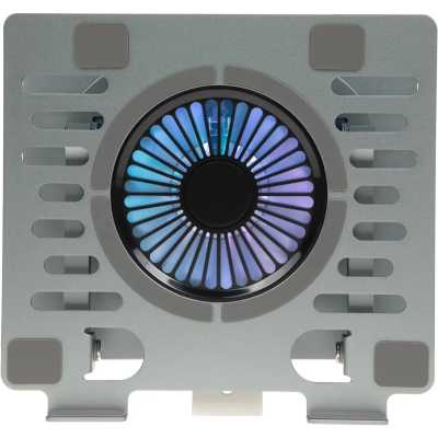 Подставка для ноутбука Digma D-NCP170-1xRGb110-360 17" 240x230x50мм 28дБ 2xUSB 1x 110ммFAN 940г Fan-control алюминий серый