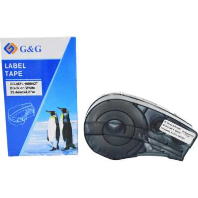 Картридж ленточный G&G GG-M21-1000427 черный на белом 25.4x4.27 для Brady BMP21-PLUS, BMP21, BMP21-LAB
