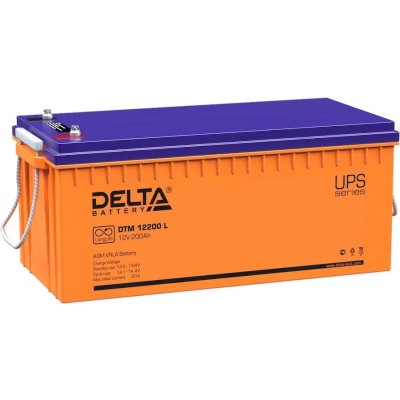Батарея Delta DTM 12200 L (200 А\ч, 12В) свинцово- кислотный аккумулятор