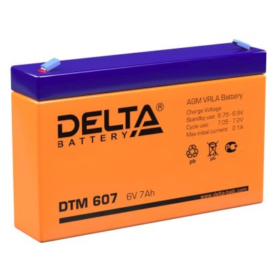 Батарея для ИБП Delta DTM 607 (6V, 7Ah)