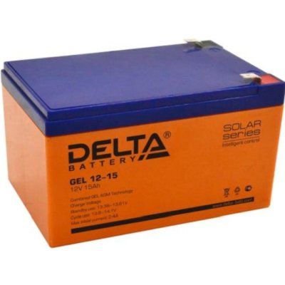 Батарея Delta GEL 12-15 (12V/15А·ч) свинцово- кислотный аккумулятор