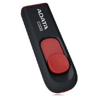 Флеш Диск A-Data 16Gb Classic C008 AC008-16G-RKD USB2.0 красный/черный