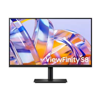 ЖК монитор/ Монитор Samsung ViewFinity S8 LS32H804UAI 32" 3840x2160, 5ms(GtG), 350 cd/m2, MEGA DCR( static 3000:1), 178°/178°, 60Hrz, HDMI, DP, USB3.0x3, USB-C (90), LTSP, HAS 120mm, HDR10, sRGB 99%, VESA 100x100 mm, black